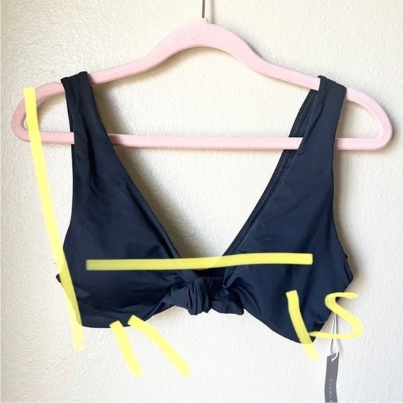 NWT Everlane Tie-Front Bikini Top Black Small - Picture 9 of 9
